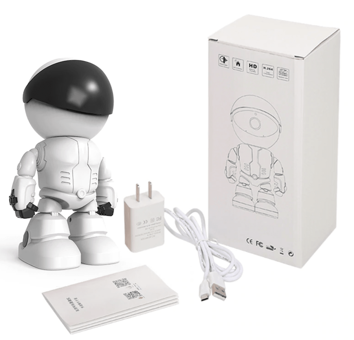 355° Robot Security WiFi Camera - WHITE - NUTECH SOLUTIONS