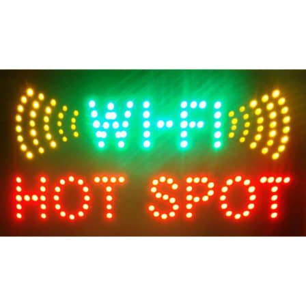 LED Wifi Hot Spot Sign - NUTECH SOLUTIONS