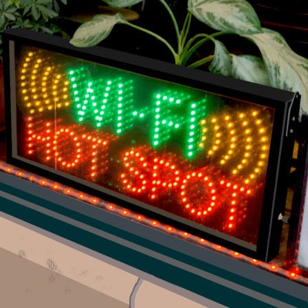 LED Wifi Hot Spot Sign - NUTECH SOLUTIONS