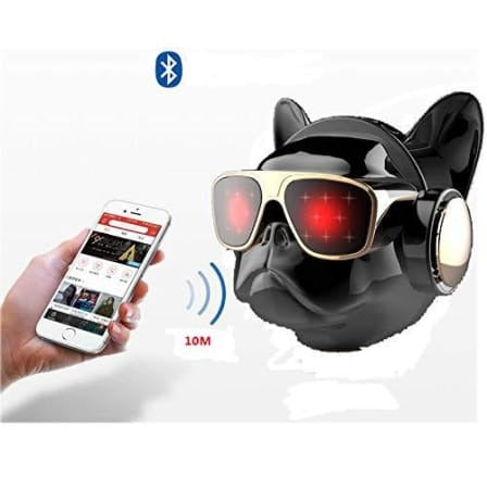 Wireless Bulldog shaped Bluetooth Speaker - Black