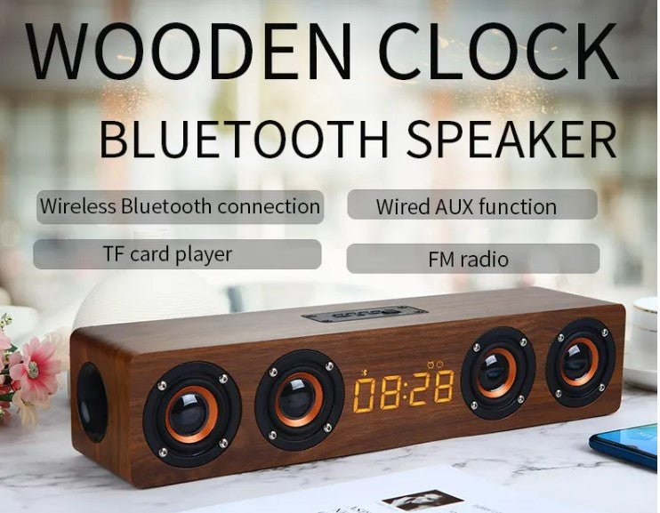 Portable Home Speaker for TV spme Theater Bluetooteaker AUX USB - Brown - NUTECH SOLUTIONS