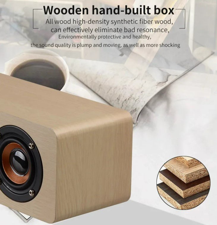 Portable Home Speaker for TV spme Theater Bluetooteaker AUX USB - Brown - NUTECH SOLUTIONS