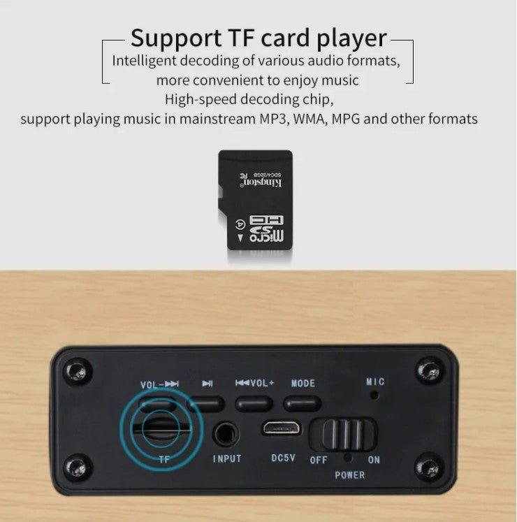 Portable Home Speaker for TV spme Theater Bluetooteaker AUX USB - Brown - NUTECH SOLUTIONS