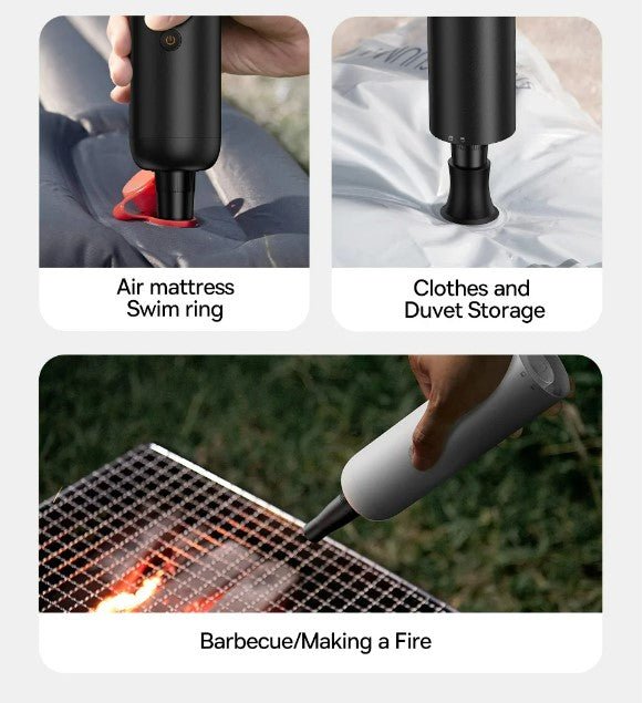 Baseus 4in1 15000Pa Car Vacuum Cleaner Air Pump Wireless Vacuum Cleaner - White - NUTECH SOLUTIONS