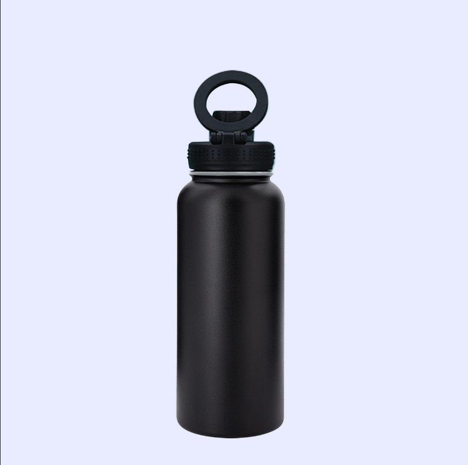 32oz Stainless Steel 304 Double-Layer Insulated Bottle with Phone Holder Magnetic Suction Cover - NUTECH SOLUTIONS