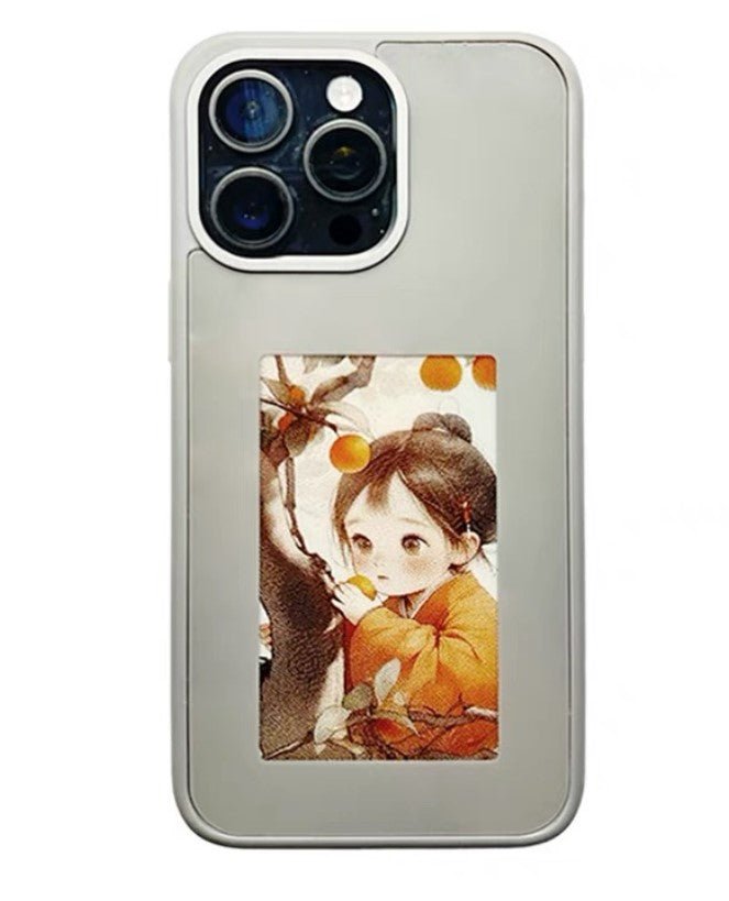 iPhone Protective Case Screen casting phone case with ink screen DIY pattern - Gray - NUTECH SOLUTIONS