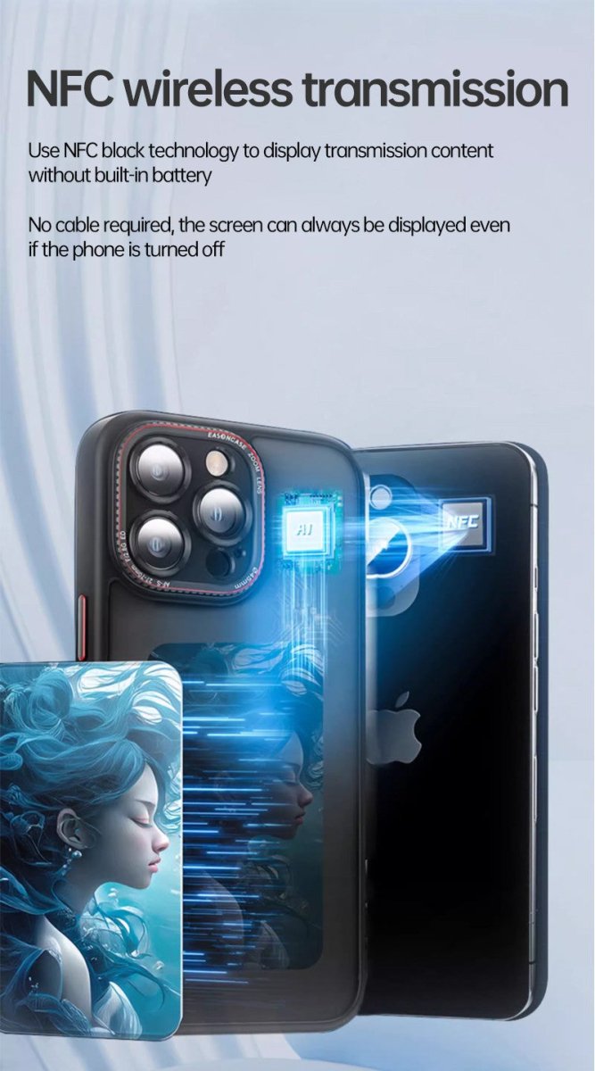 iPhone Protective Case Screen casting phone case with ink screen DIY pattern - White - NUTECH SOLUTIONS