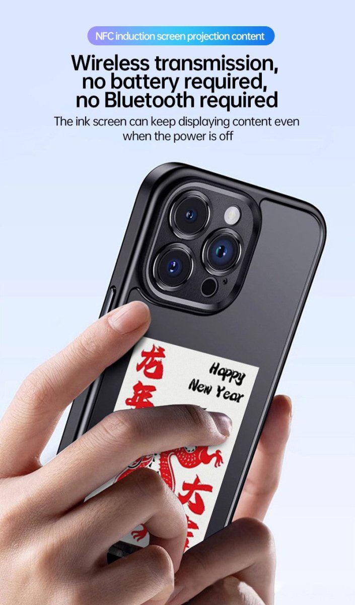 iPhone Protective Case Screen casting phone case with ink screen DIY pattern - Black - NUTECH SOLUTIONS
