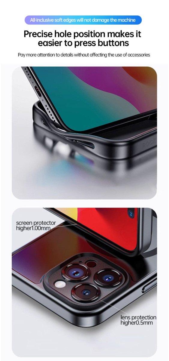 iPhone Protective Case Screen casting phone case with ink screen DIY pattern - Black - NUTECH SOLUTIONS