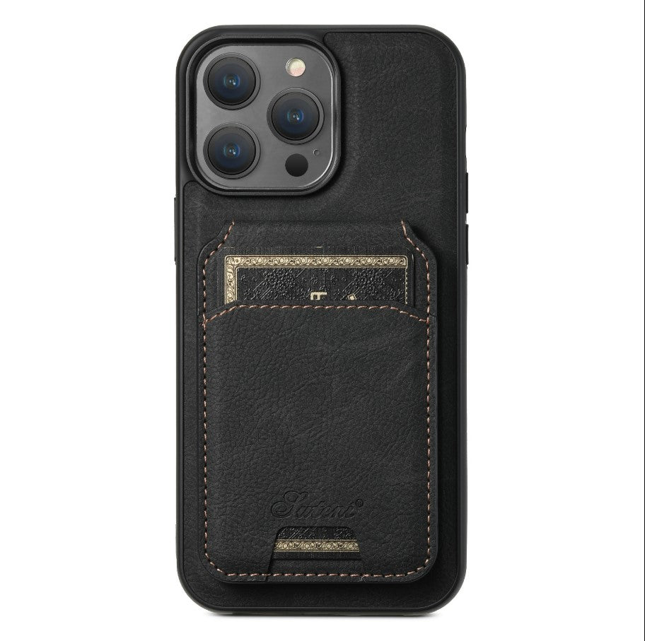 iPhone case Anti drop 2-in-1 card insertion case protective cover - Black - NUTECH SOLUTIONS