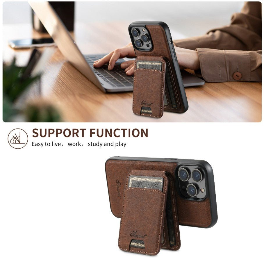 iPhone case Anti drop 2-in-1 card insertion case protective cover - Black - NUTECH SOLUTIONS