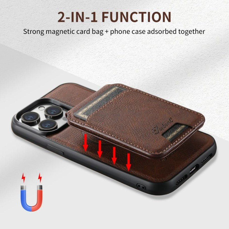 iPhone case Anti drop 2-in-1 card insertion case protective cover - Black - NUTECH SOLUTIONS